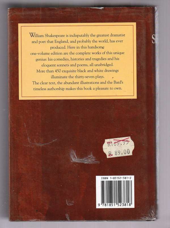 The Illustrated Stradford Shakespeare (All 37 plays 160 sonnets & Poems 1024 Pages