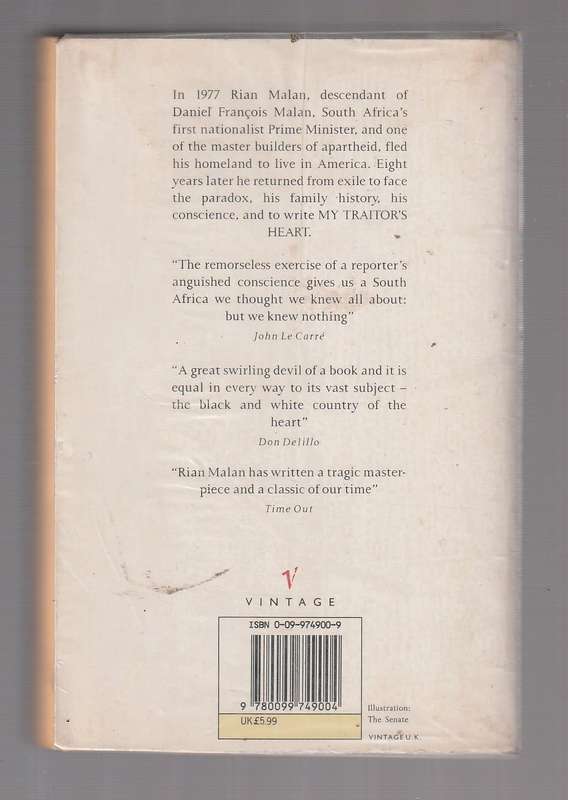 My Traitor`s Heart - Rian Malan (a) - his life as exile