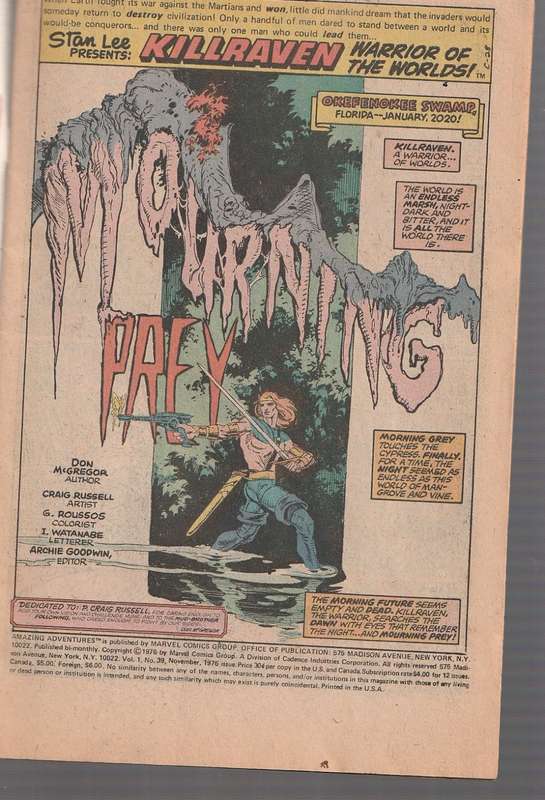 War of the Worlds no 39 1976 Vintage comic