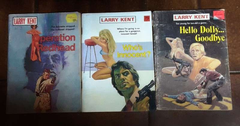 Larry Kent crime thrillers lot of 3 see scans for titels