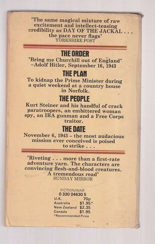The Eagle has landed - Jack Higgens (d) Germans trying to kidnap Churchill