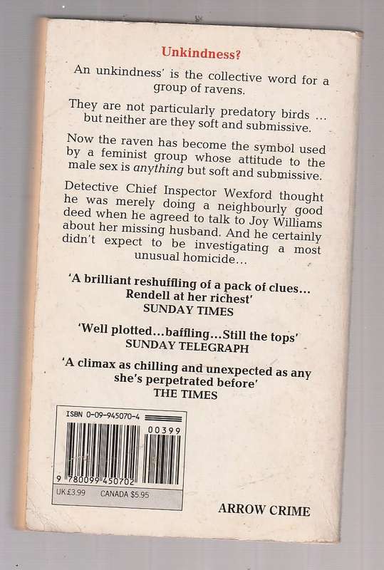 An Unkindness of Ravens - Ruth Rendell (d) - An Inspector Wexford Mystery