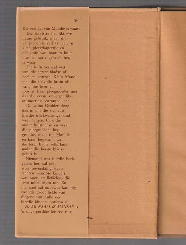 Haar naam is Mandie - Douwlina Grobler - die stryd van n aangenome kind