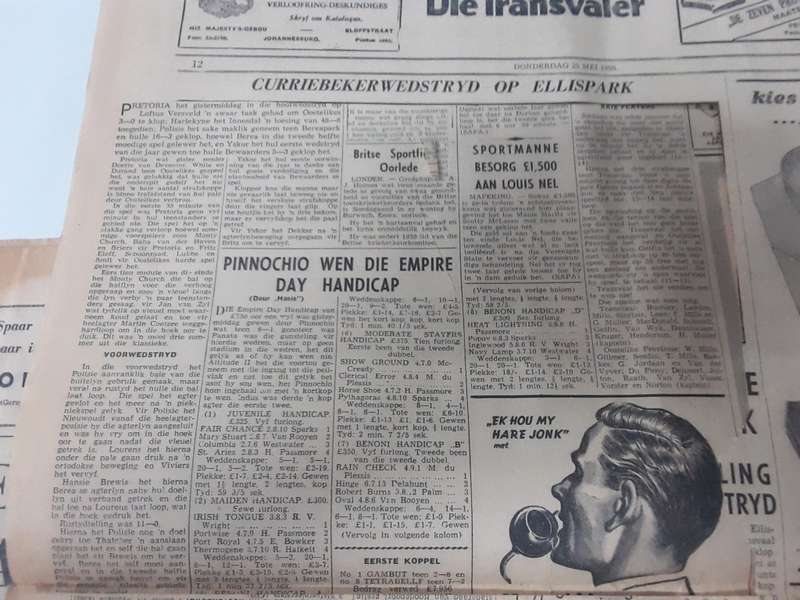 Lot van 5 Koerante - Sien scans vir datums ens (een gratis los bladsy)