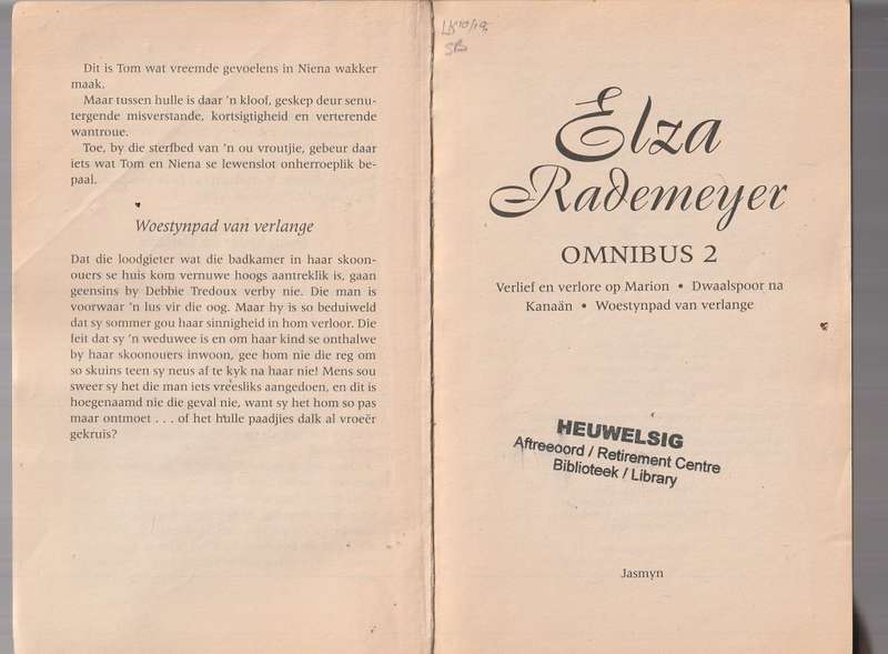 Elza Rademeyer Omnibus 2 - Sien scans vir titels