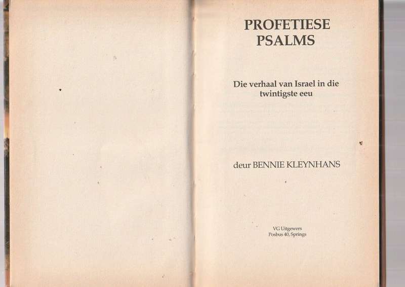 Profetiese Psalms - Bennie Kleinhans (f)