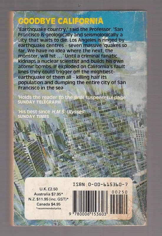 Goodbye California - Alister MaClean - Disaster Thrillers