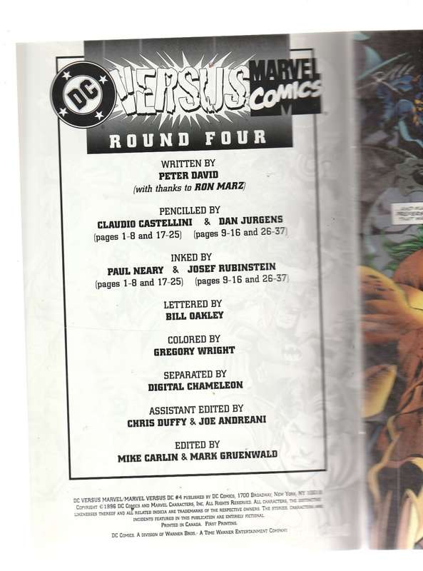 DC versus Marvel no 4 - 1996 - all  action superheroes comic