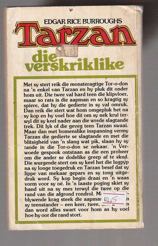 Tarzan die Verskriklike - Edgar Rice Burroughs - Tarzan nr 8