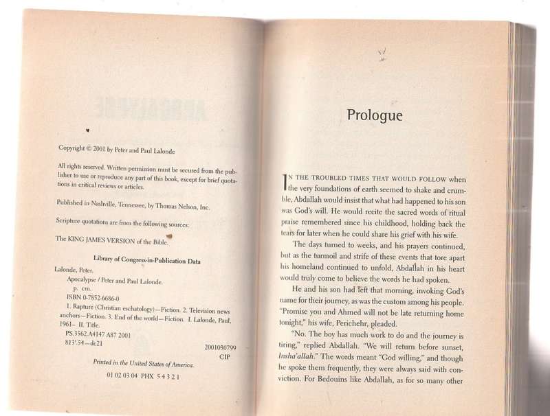 Apocalypse - Peter & Paul LaLonde - An end times novel
