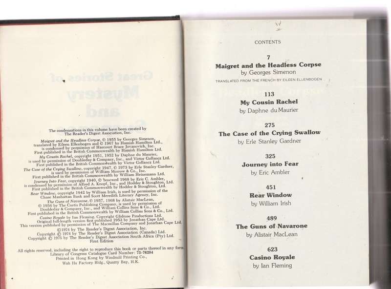 Great Stories of Mystery and Suspense Volume 1 - Readers Digest Collection