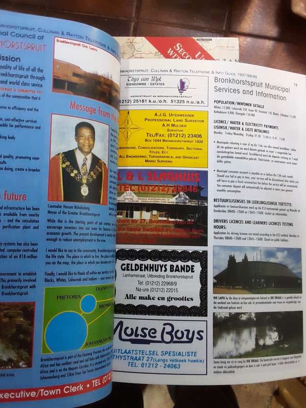 Bronkhorstspruit Cullinan & Rayton Information Guide 1997-99 (F)