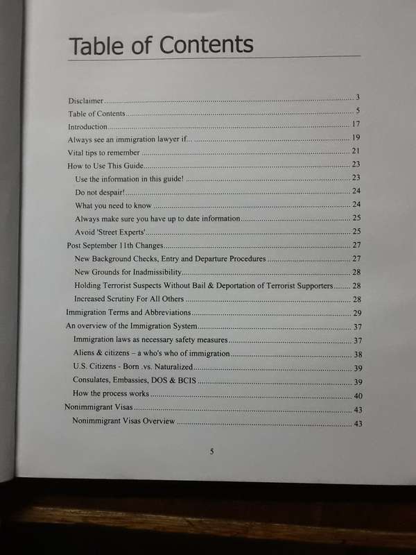 The Immigration Bible (F) 2005 - USA Family based Immigration guide