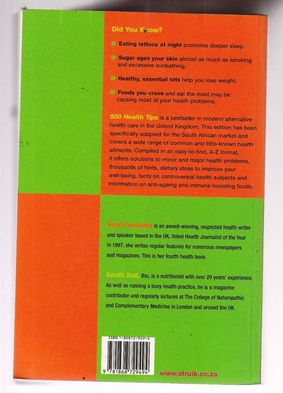500 Health Tips - Hazel Courteney alternative health hints to help more than 200 conditions