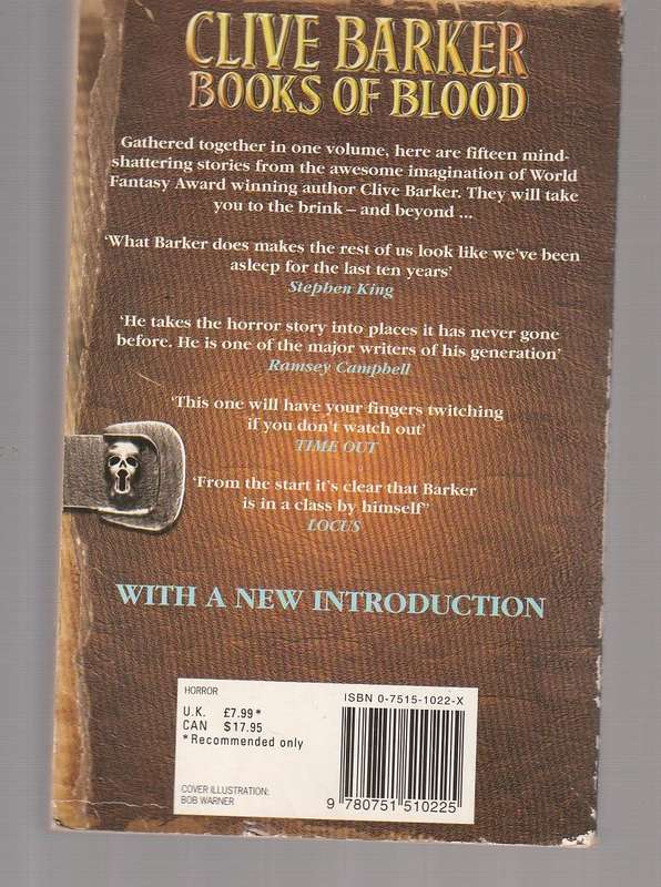 Clive Barker - Books of Blood - Vol 1-3 (15 Mind shattering stories)