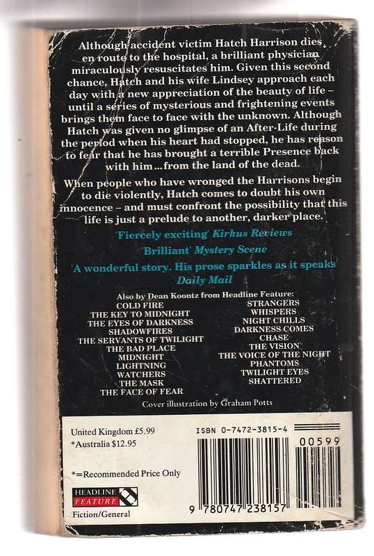 Hideaway - Dean Koontz - When Hatch awakens something came back with him from death