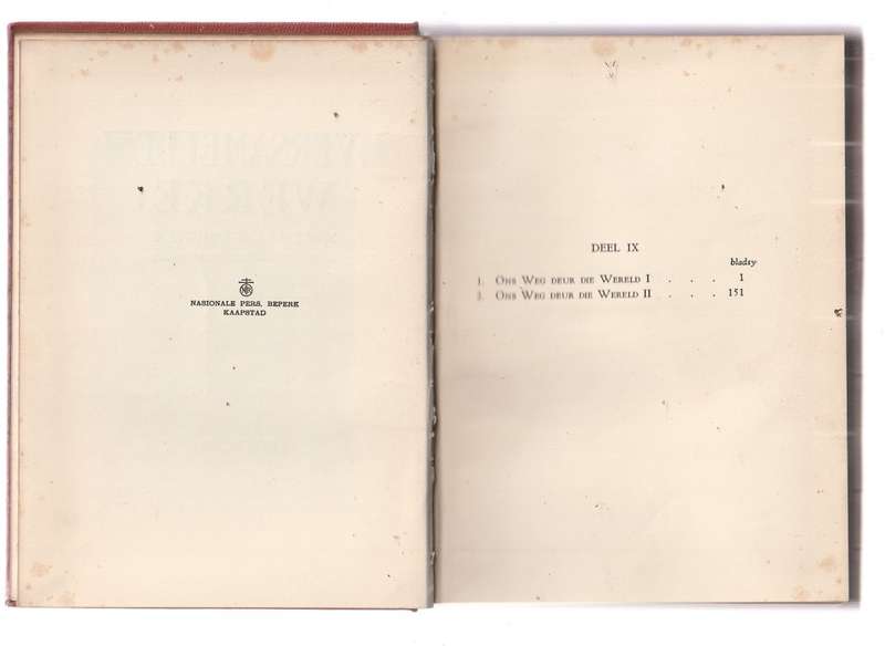 Versamelde Werke - CJ Langenhoven Boek IX  1937