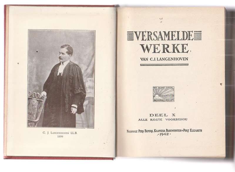 Versamelde Werke - CJ Langenhoven Boek X 1942