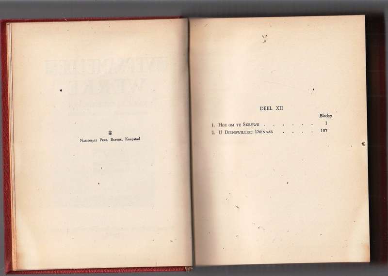 Versamelde Werke - CJ Langenhoven Boek XII  1942
