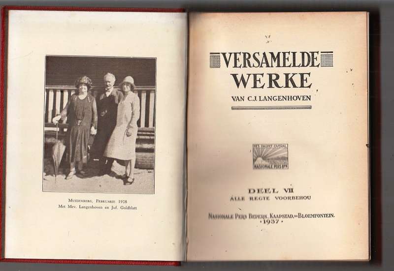 Versamelde Werke - CJ Langenhoven Boek VII - 1937