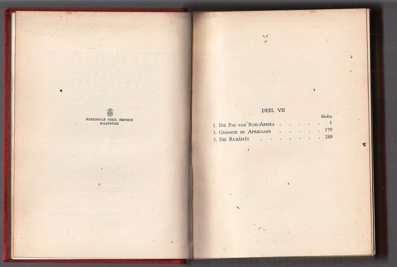 Versamelde Werke - CJ Langenhoven Boek VII - 1937