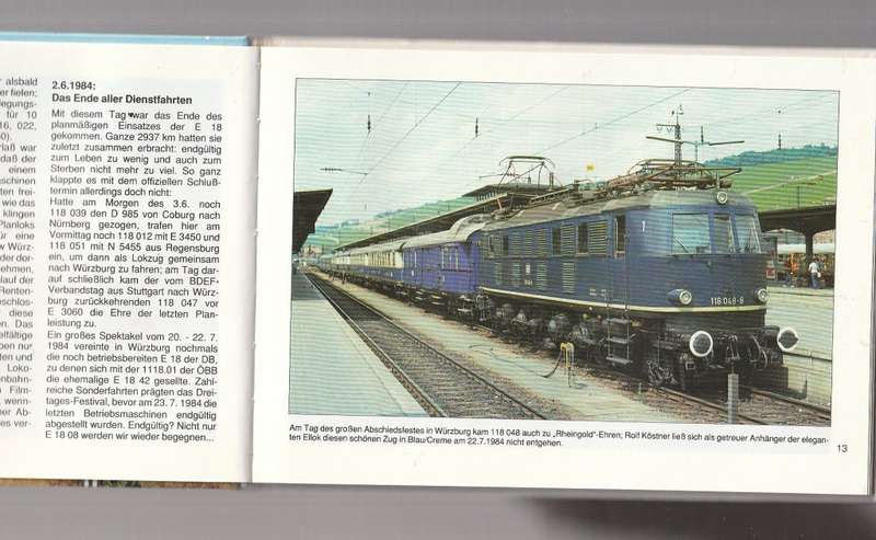 The Elektrolokomotive E18 08 - collectors Picture album in German