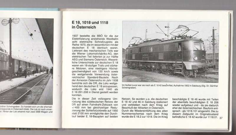 The Elektrolokomotive E18 08 - collectors Picture album in German