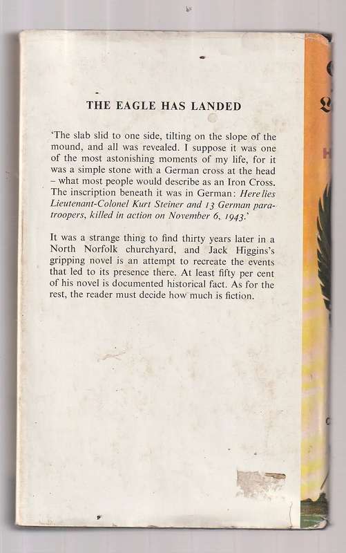 The Eagle has landed - Jack Higgins HARDCOVER Germans trying to kidnap Churchill