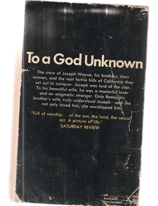 To a God Unknown - John Steinbeck - Written by a Nobel prize winner