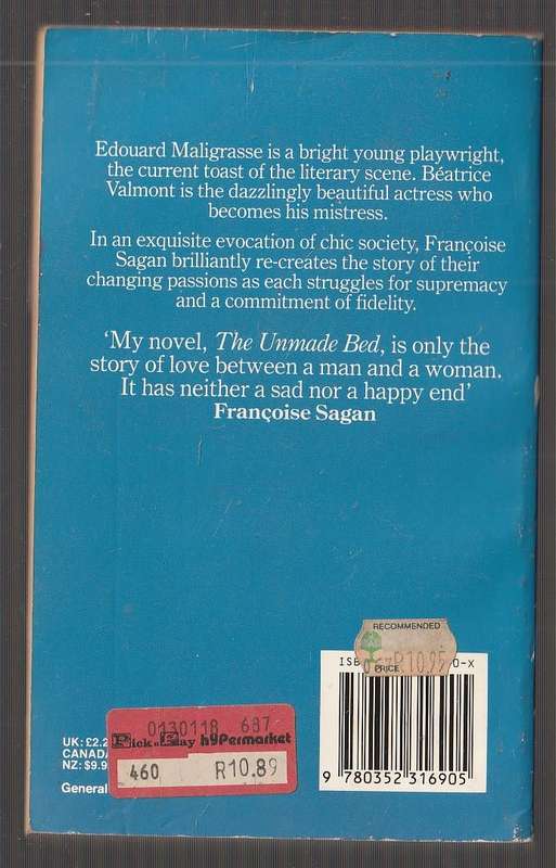 The unmade bed - Francoise Sagan - A love story with neither a sad or happy ending