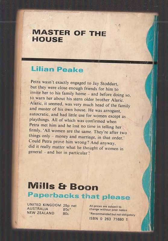 Master of the House - Lilian Peake - Mills & Boon