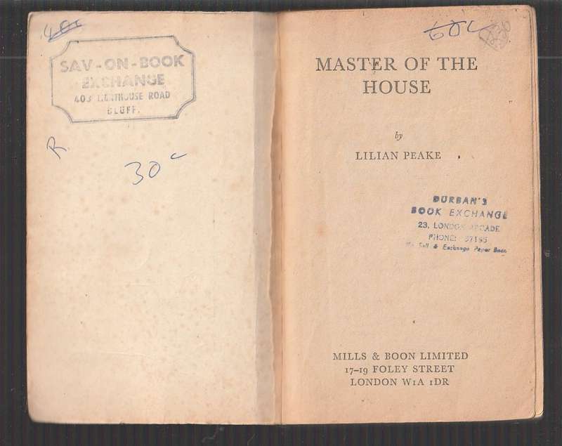 Master of the House - Lilian Peake - Mills & Boon
