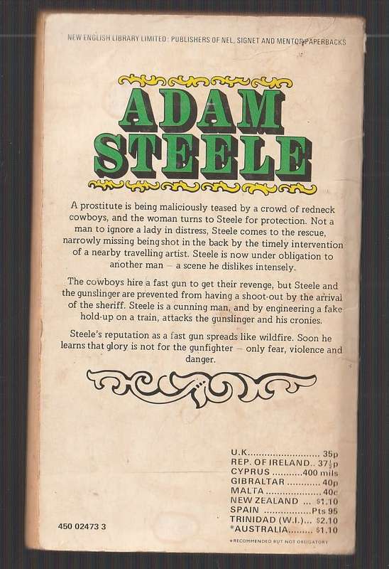 The Killing Art - George G Gilman - Adam Steele Western no 6