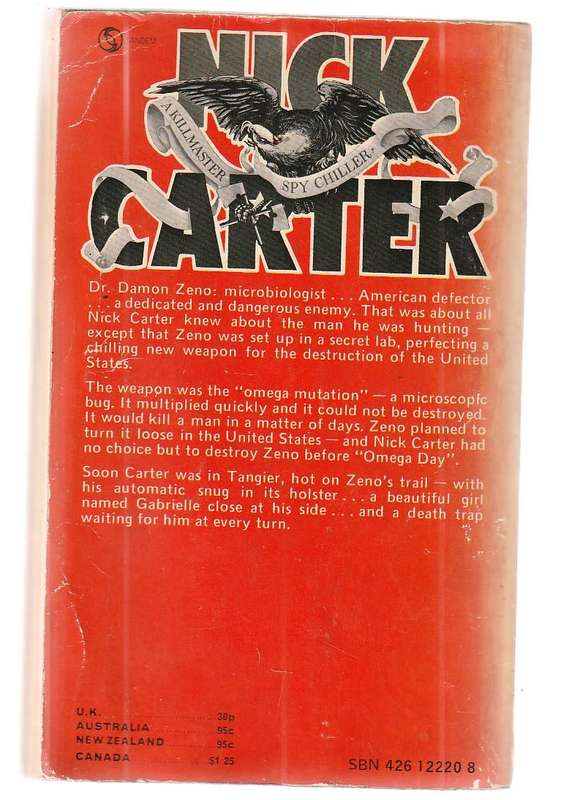 Killmaster  - The Omega Factor - Nick Carter - Dr Damon Zeno developed a chilling weapon