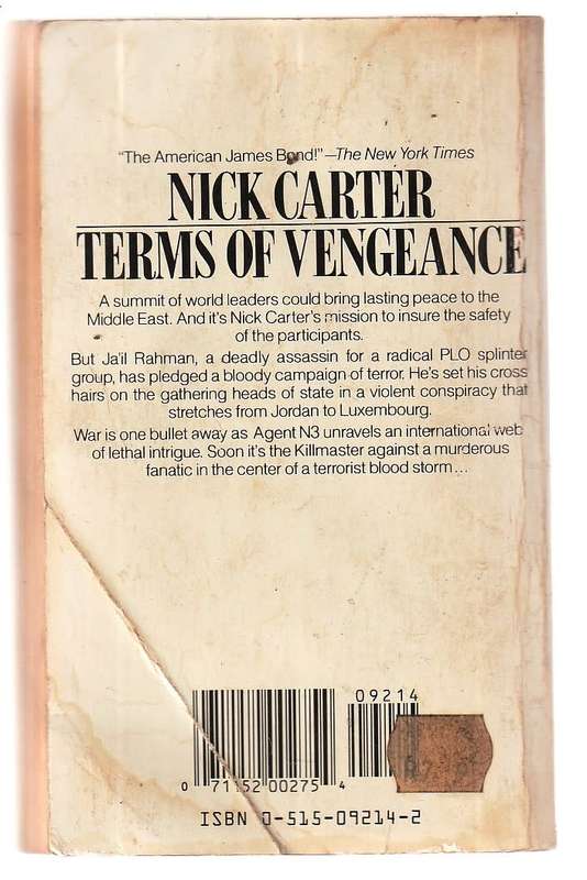 Killmaster 229 - Terms of Vengeance - Nick Carter - A Summit of world leaders and a radical assassin