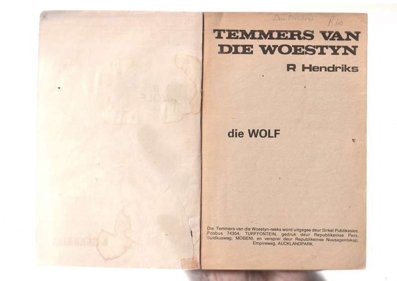 Die Wolf - R Hendriks - Temmers van die Woestyn nr 8