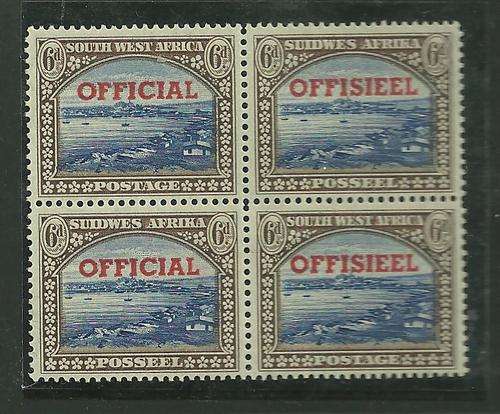 1951 S.W.A. 6d TRANSPOSED O/PRINT MINT