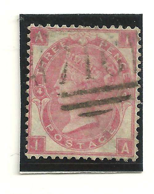 1865 QV 3d ROSE USED SCARCE PLATE 4 SG92 CAT R2000