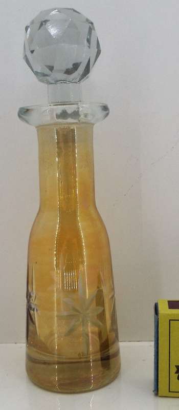 Nice amber Cut-glass PERFUME BOTTLE