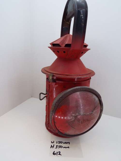 NICE VINTAGE SA Railway Signal Lantern/Lamp - Red