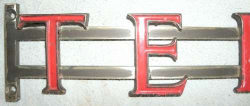 Antique Brass Telephone Booth Sign