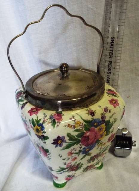 VINTAGE Burslem Midwinter Porcelon Jar with handle