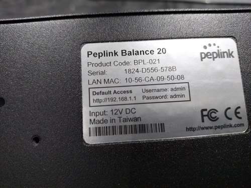 Peplink Balance20 dual-WAN load-balancing router