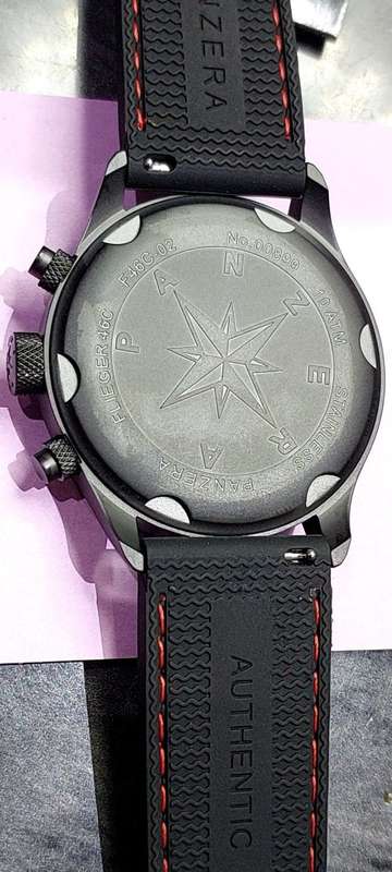 Panzera Flieger 46 Quartz Chronograph Men's Watch