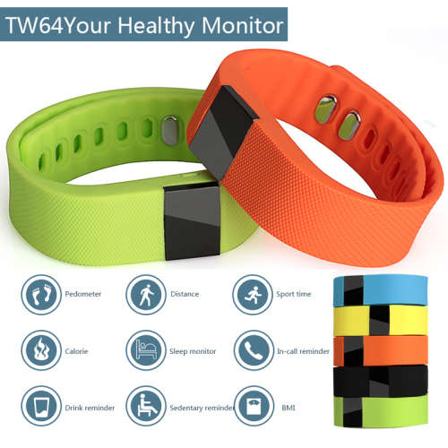 "LOCAL STOCK" TW64 Fitness/Activity Tracker/Bluetooth 4.0 Smartband - BlueGrey or Light Blue