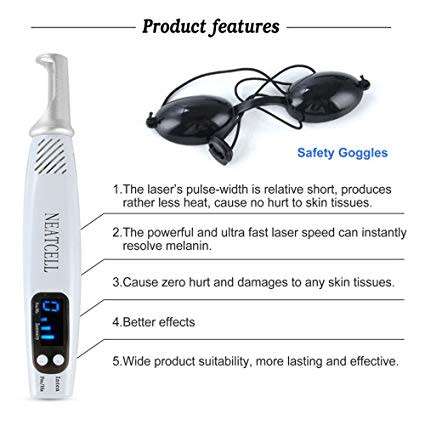 Neatcell Picosecond Laser Tattoo/Mole/Freckle/Dark Blemish remover - Blue Light