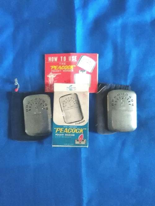 PEACOCK POCKET WARMERS x 2