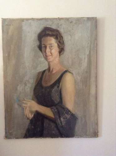 PORTRAIT OIL ON CANVAS signed