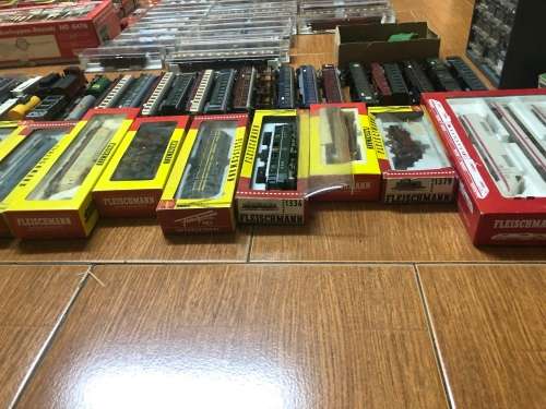 Fleischmann miniature trains, coaches rails and many other items
