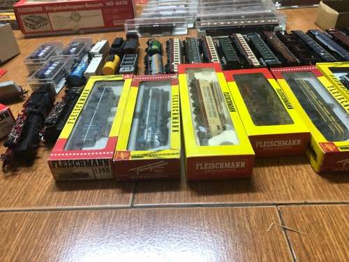 Fleischmann miniature trains, coaches rails and many other items
